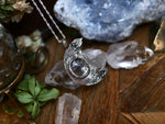 Charger l&#39;image dans la galerie, Collier Lune - Aigue marine mousse - Argent 925
