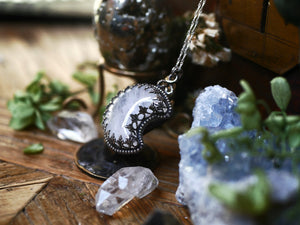 Collier Lune - Cristal de Roche - Argent 925