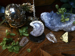 Charger l&#39;image dans la galerie, Collier Lune - Cristal de Roche - Argent 925
