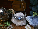 Charger l&#39;image dans la galerie, Collier Phases de Lune - Pierre de Lune - Argent 925
