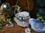 Charger l&#39;image dans la galerie, Collier Phases de Lune - Pierre de Lune - Argent 925
