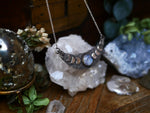Charger l&#39;image dans la galerie, Collier Phases de Lune - Pierre de Lune - Argent 925
