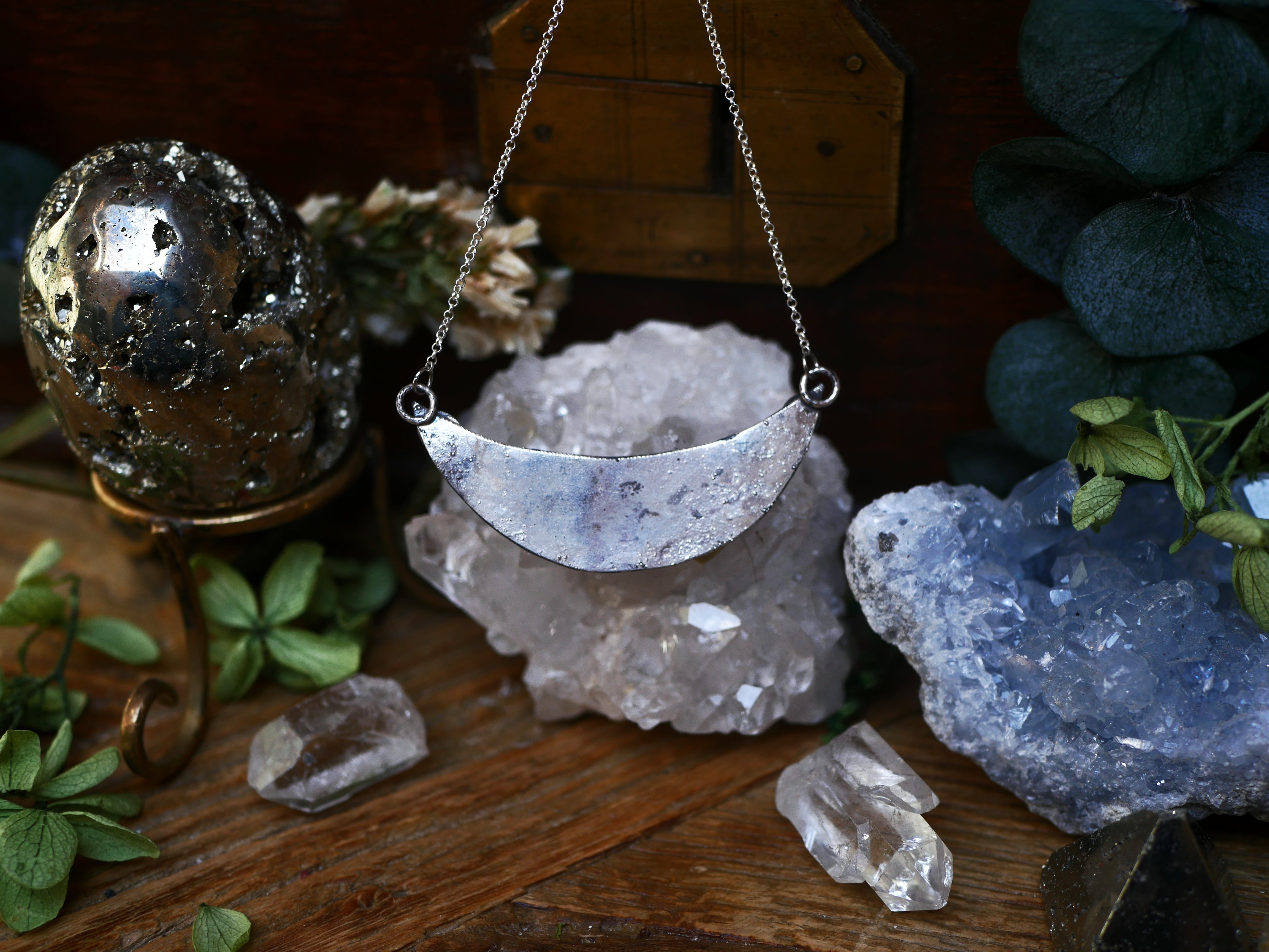Collier Phases de Lune - Pierre de Lune - Argent 925