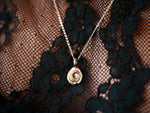 Charger l&#39;image dans la galerie, Réservé Camille S. - Collier Lune - Pépite d&#39;argent 925 &amp; Laiton
