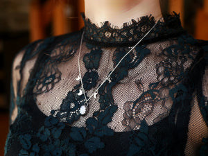 Collier Pampilles Lune - Pierre de Lune - Argent 925