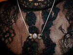 Charger l&#39;image dans la galerie, Collier Triple Lune - Pierre de Lune - Argent 925
