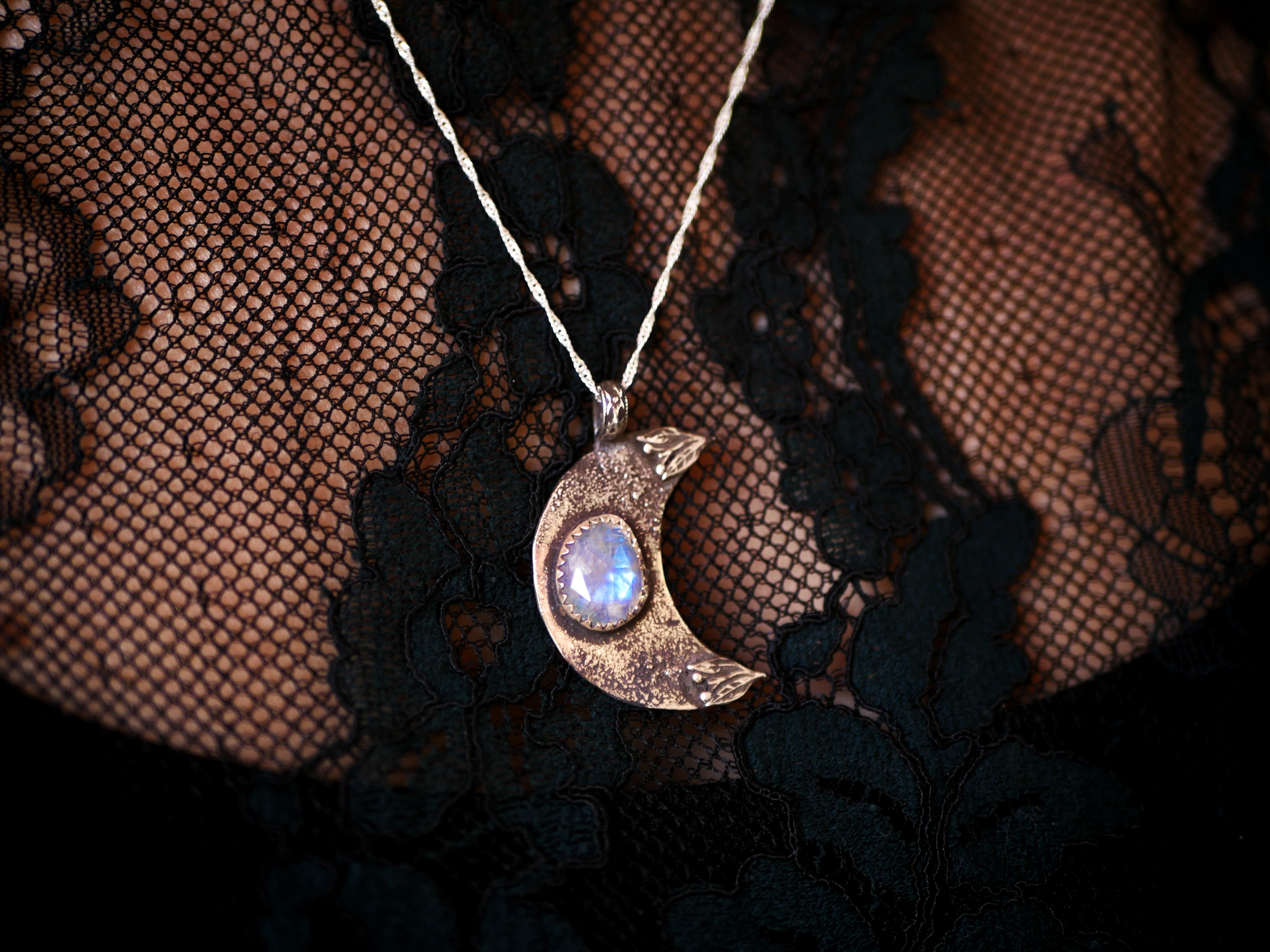 Collier Lune - Pierre de Lune - Argent 925
