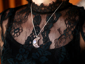 Collier Lune - Pierre de Lune - Argent 925
