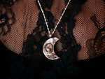Charger l&#39;image dans la galerie, Collier Lune - Aigue marine mousse - Argent 925
