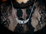 Charger l&#39;image dans la galerie, Collier Phases de Lune - Pierre de Lune - Argent 925
