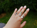 Charger l&#39;image dans la galerie, Bague fine réglable Emeraude - Argent 925
