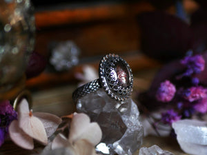 Bague réglable Super Seven V - Argent 925