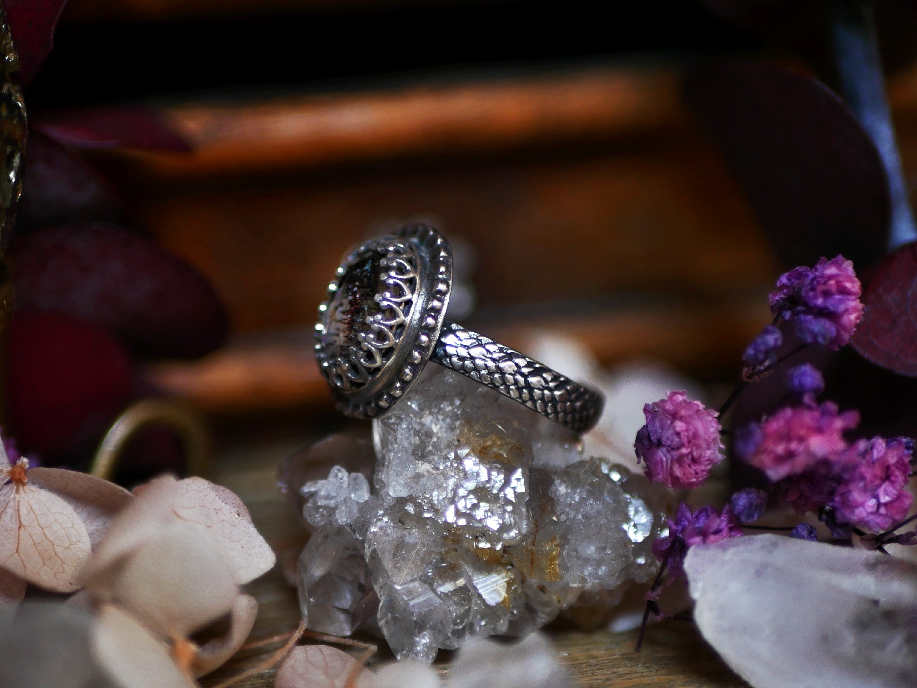 Bague réglable Super Seven V - Argent 925