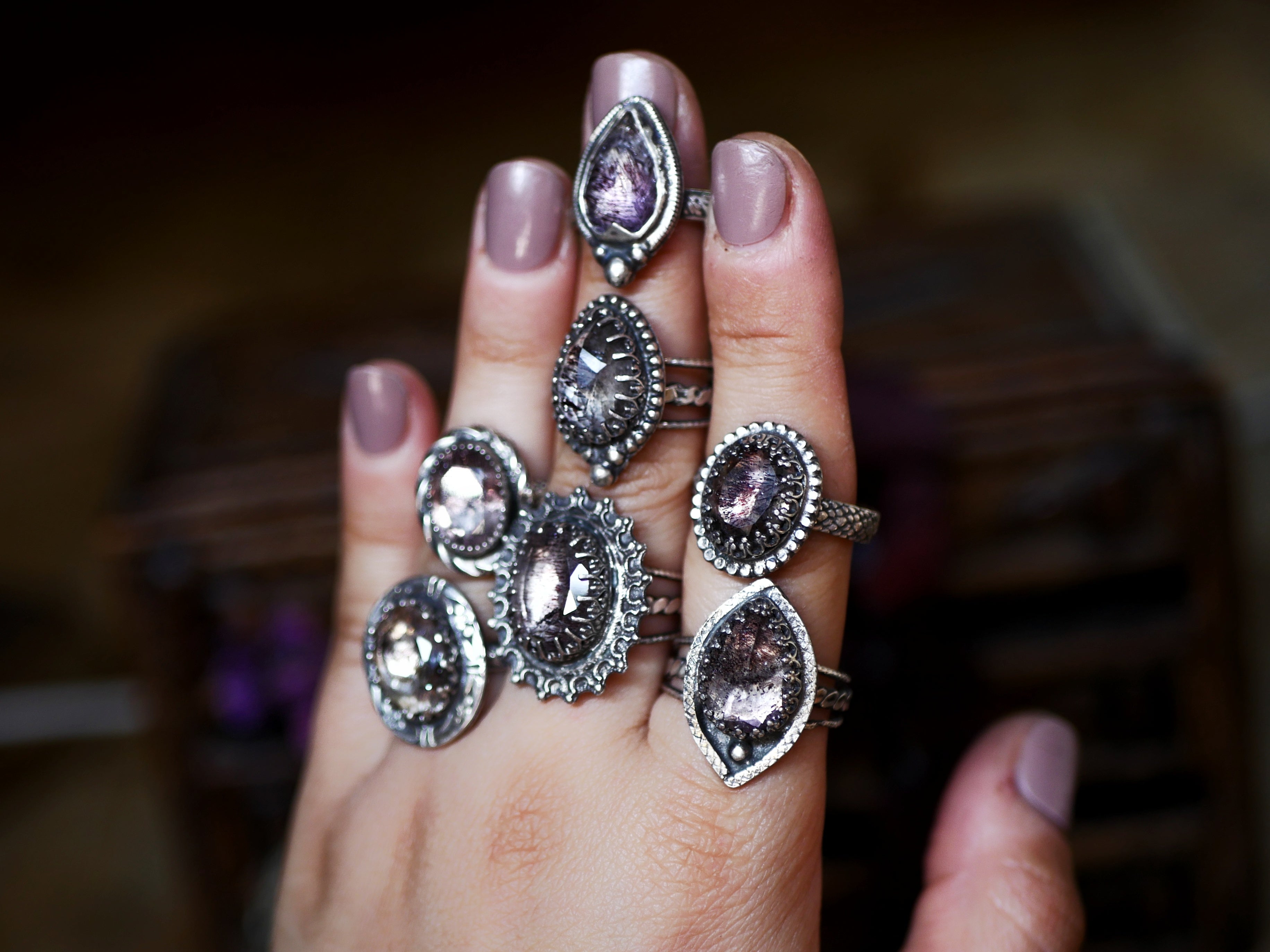 Bague réglable Super Seven IV - Argent 925