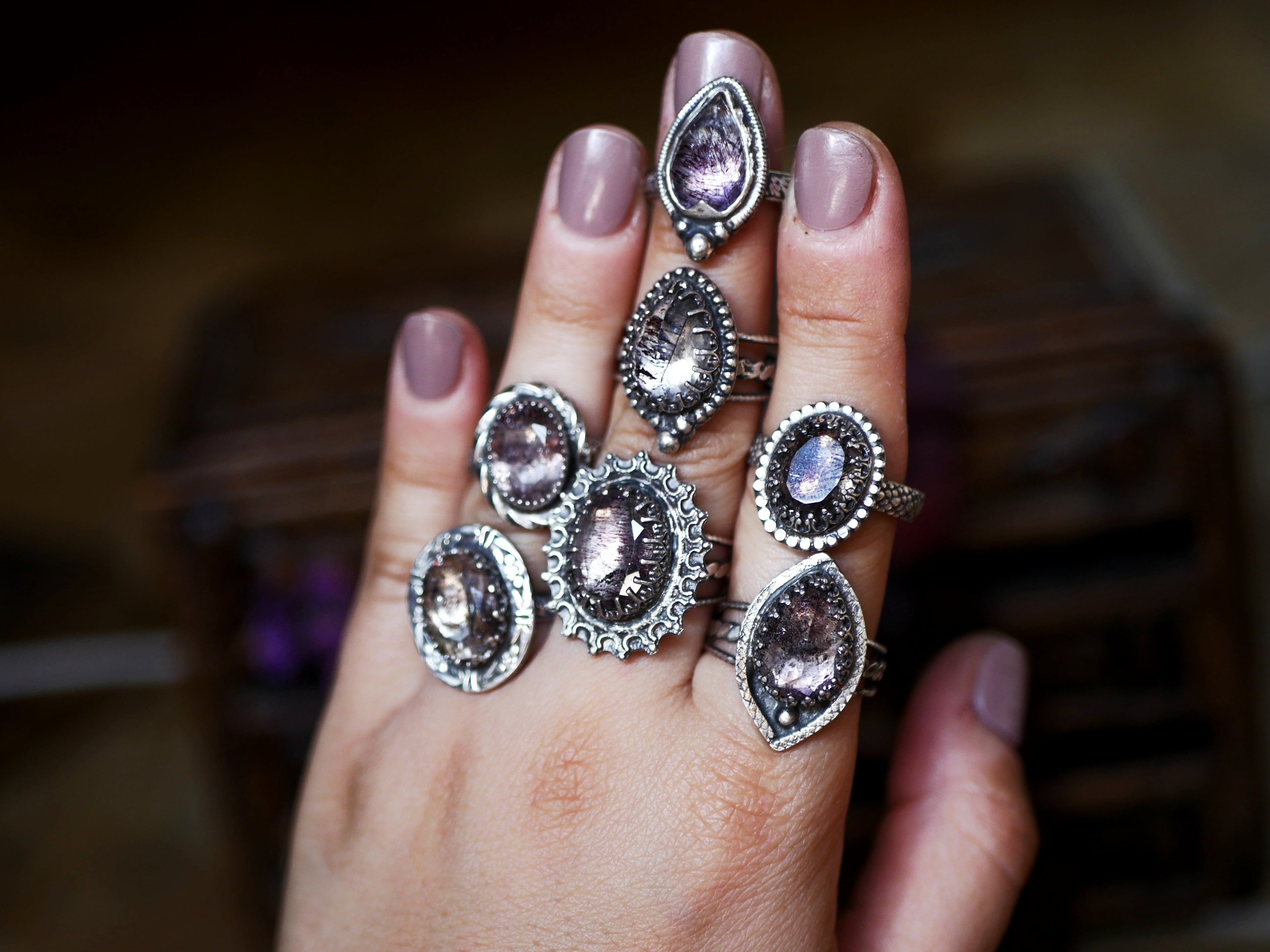 Bague réglable Super Seven IV - Argent 925