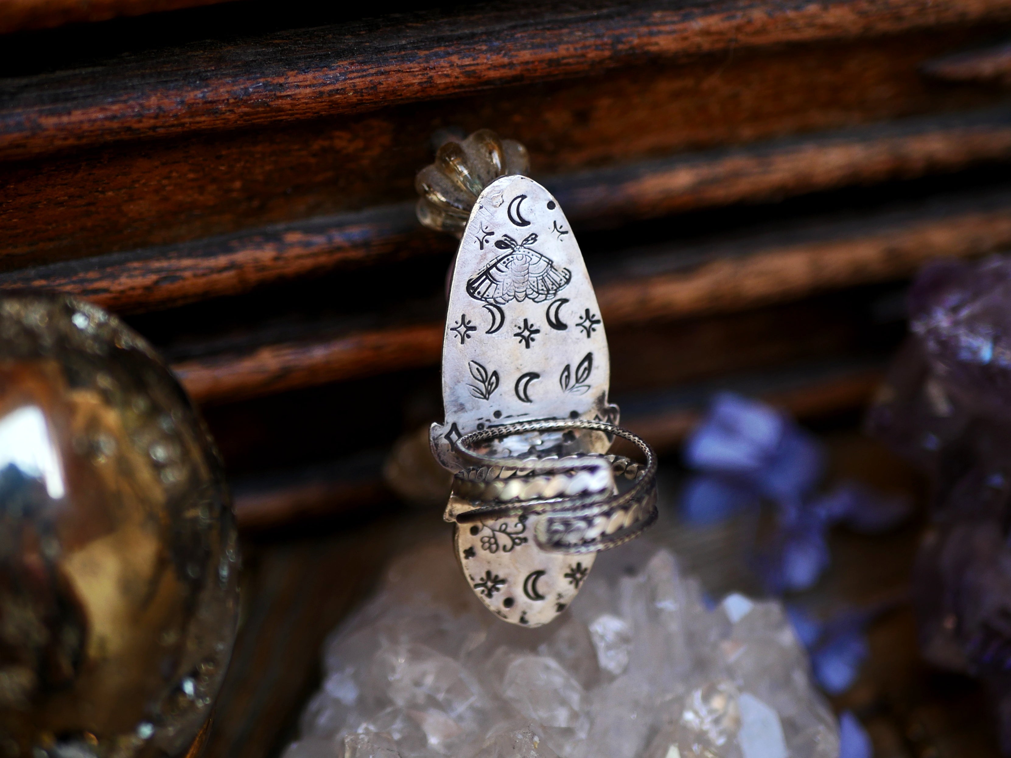REAERVEE VALERIE - Bague réglable Pierres de Lune - Argent 925