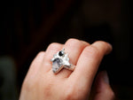 Charger l'image dans la galerie, RÉSERVÉE NADIA - Bague Merlinite &amp; Zircon noir - Argent 925
