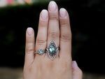 Charger l'image dans la galerie, RÉSERVÉE - Bague Elfique - Ormeau &amp; Quartz - Argent 925
