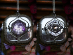 Charger l&#39;image dans la galerie, Talisman réversible - Améthyste &amp; Super Seven - Argent 925
