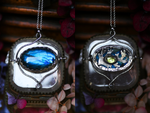 Charger l&#39;image dans la galerie, Talisman réversible - Labradorite &amp; Péridot - Argent 925
