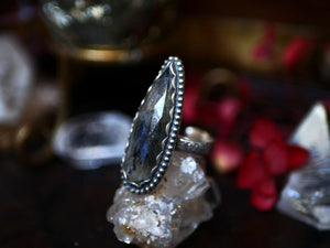 Bague réglable Labradorite - Argent 925