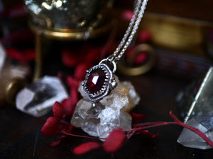 Collier "Poison" Grenat Rouge - Argent 925