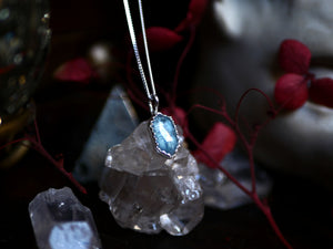 Collier "Simple" Kyanite Bleue - Argent 925