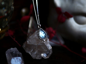 Collier "Simple" Kyanite Bleue III - Argent 925