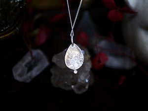 Collier "Simple" Quartz lavande - Argent 925