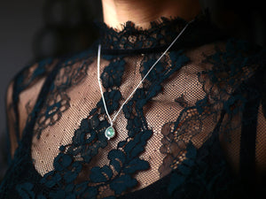 Collier "Simple" Kyanite Verte II - Argent 925