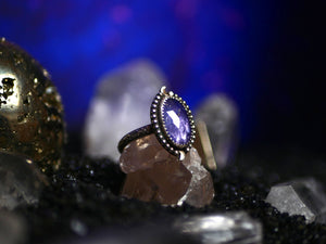 Bague Tanzanite & Lunes - Argent 925