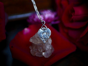 Collier Coeur de Quartz Fumé I - Argent 925