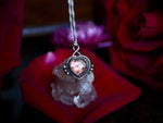 Charger l&#39;image dans la galerie, Collier Coeur de Quartz Fraise I - Argent 925
