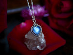 Charger l&#39;image dans la galerie, Collier Coeur de Nacre &amp; Quartz clair - Argent 925
