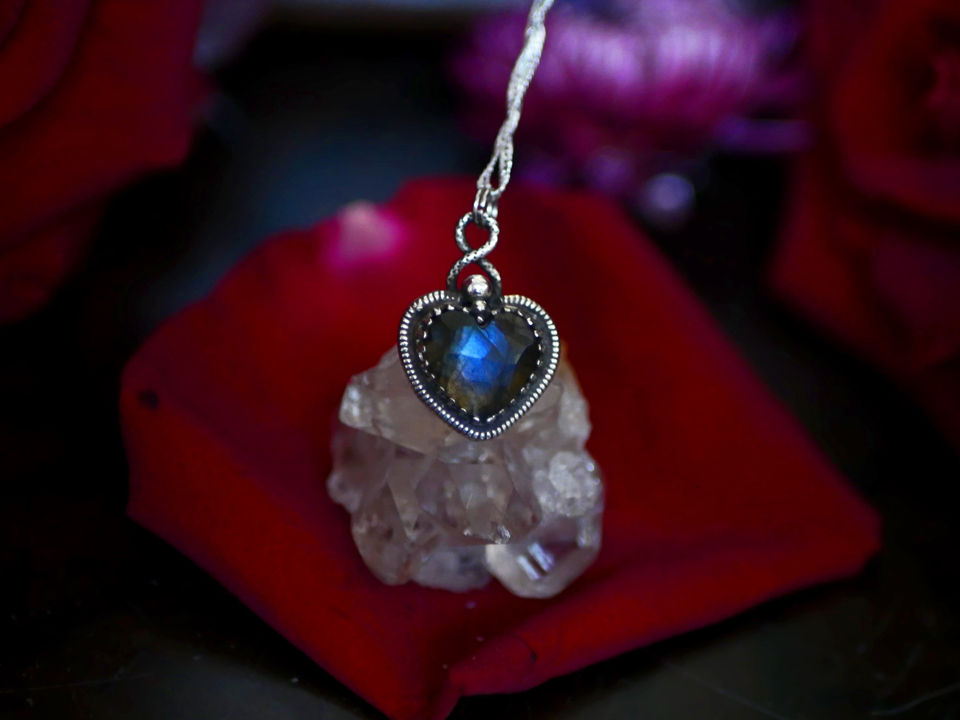 Collier Coeur de Labradorite - Argent 925