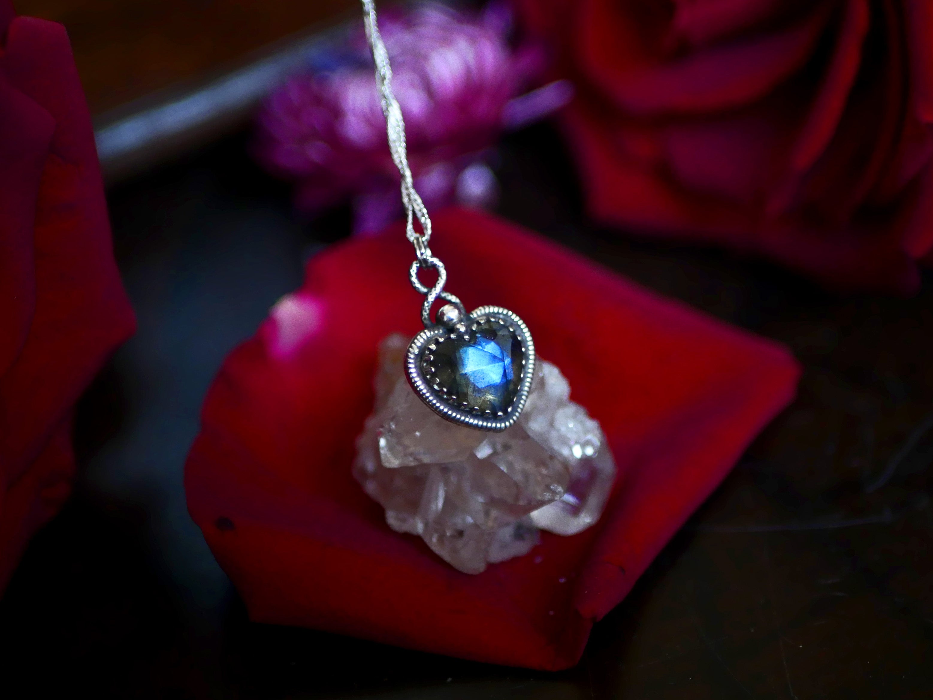 Collier Coeur de Labradorite - Argent 925