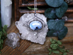 Charger l&#39;image dans la galerie, Talisman réversible - Pierre de Lune &amp; Topaze bleue - Argent 925

