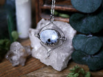 Charger l&#39;image dans la galerie, Talisman réversible - Pierre de Lune &amp; Topaze bleue - Argent 925
