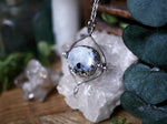 Charger l&#39;image dans la galerie, Talisman réversible - Pierre de Lune &amp; Topaze bleue - Argent 925
