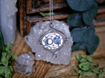 Charger l&#39;image dans la galerie, Talisman réversible - Pierre de Lune &amp; Topaze bleue - Argent 925
