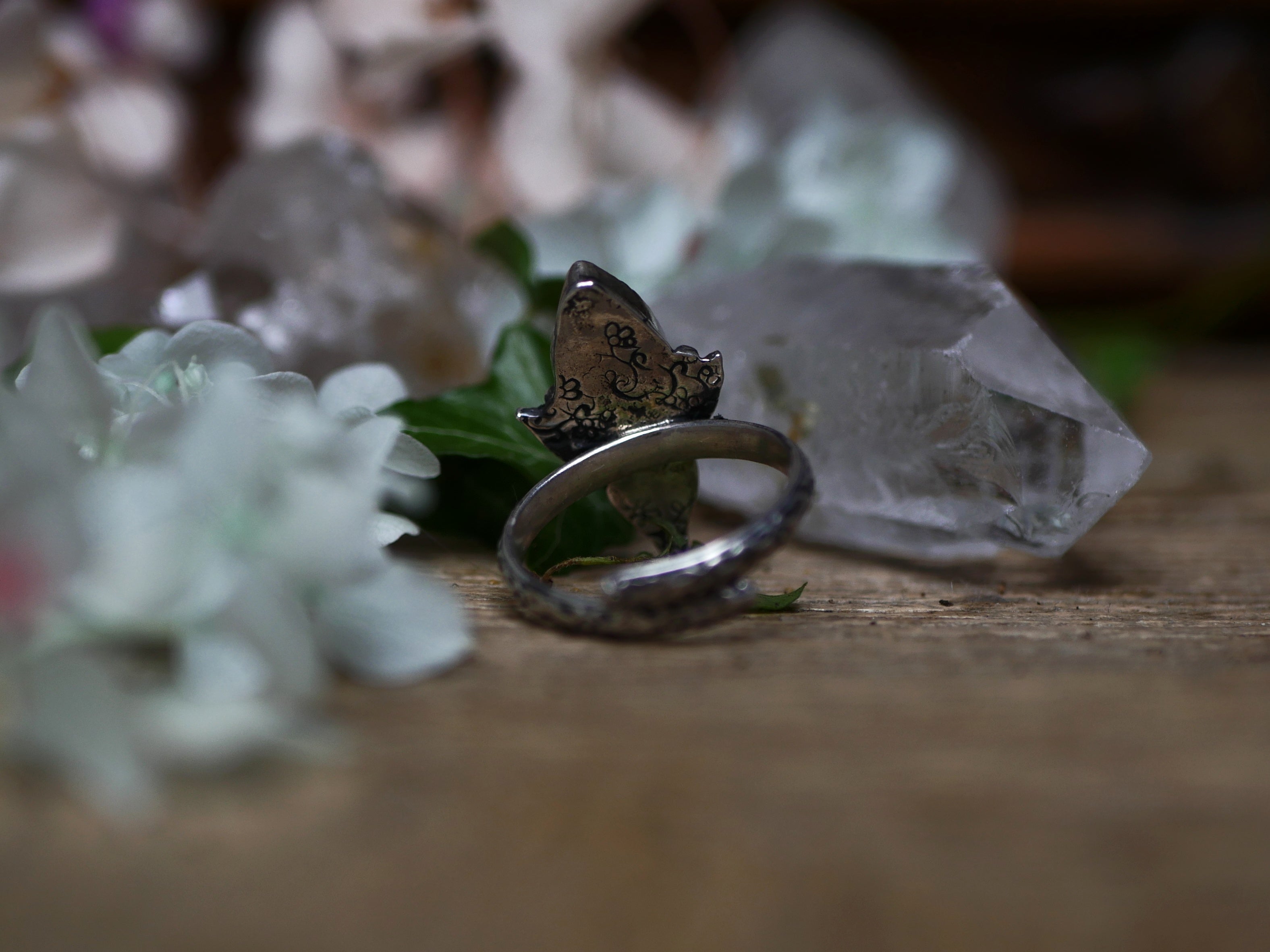 Bague réglable Métamorphoses - Calcédoine Aqua - Argent 925