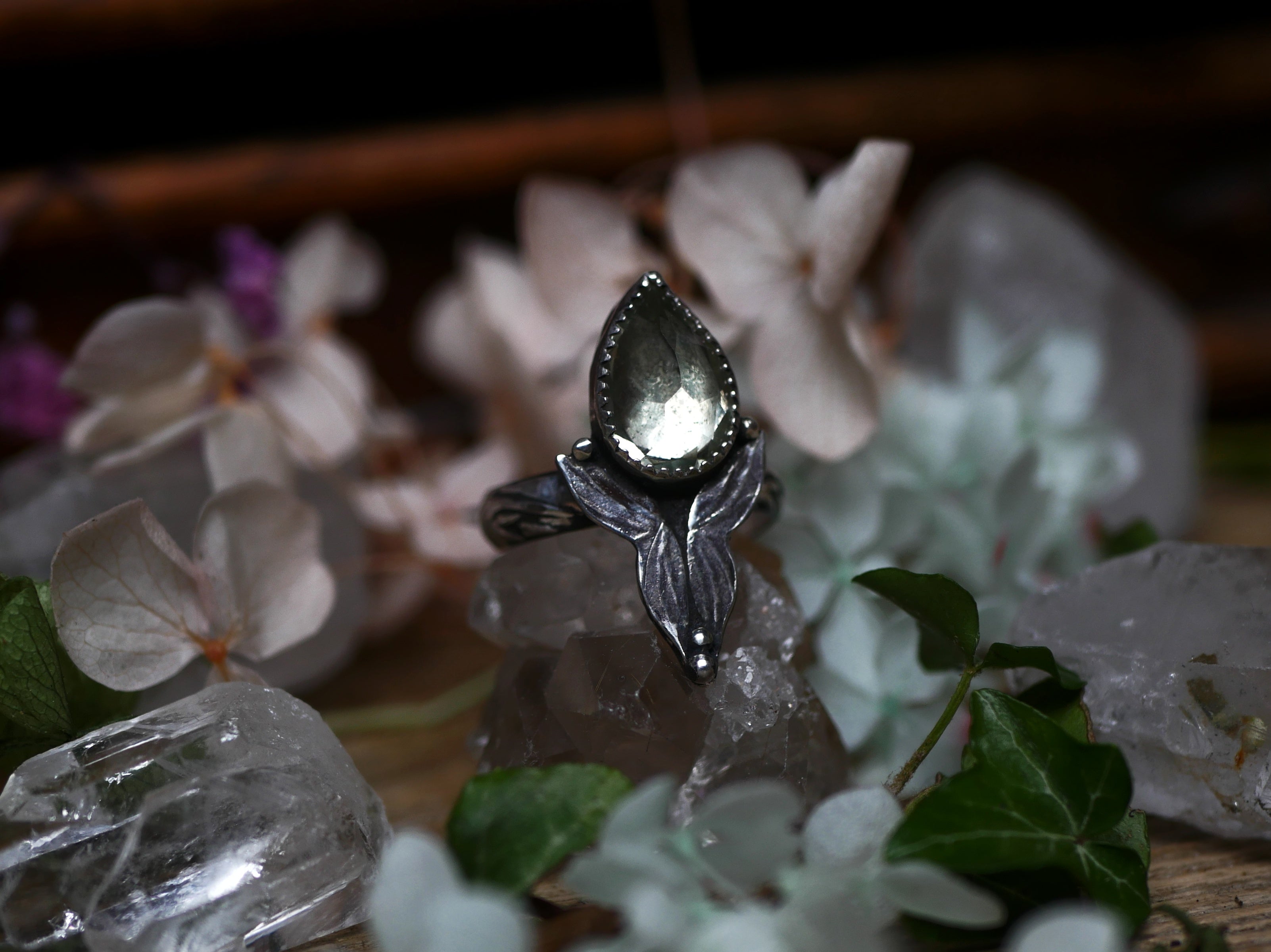 Bague réglable Métamorphoses - Prasiolite - Argent 925