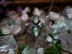 Charger l&#39;image dans la galerie, Bague réglable Métamorphoses - Calcédoine &amp; Tanzurine - Argent 925
