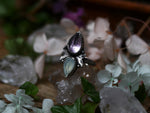 Charger l&#39;image dans la galerie, Bague réglable Métamorphoses - Calcédoine &amp; Améthyste - Argent 925
