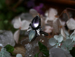Charger l&#39;image dans la galerie, Bague réglable Métamorphoses - Calcédoine &amp; Améthyste - Argent 925
