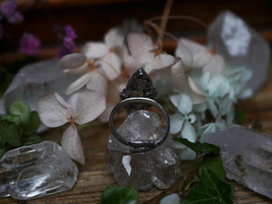 Bague réglable Métamorphoses - Calcédoine & Améthyste - Argent 925