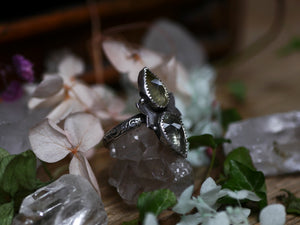Réservée Jeason - Bague réglable Métamorphoses - Prasiolite & Quartz citron - Argent 925