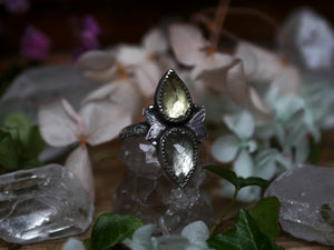 Réservée Jeason - Bague réglable Métamorphoses - Prasiolite & Quartz citron - Argent 925