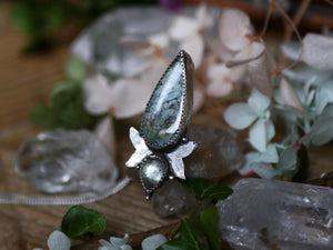 Collier Métamorphoses - Agate & Aigue marine mousse - Argent 925