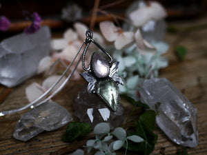 Collier Métamorphoses - Quartz rose & Fluorine - Argent 925